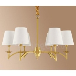 Lampadario in metallo integrato Rustic Lodge a 6 luci