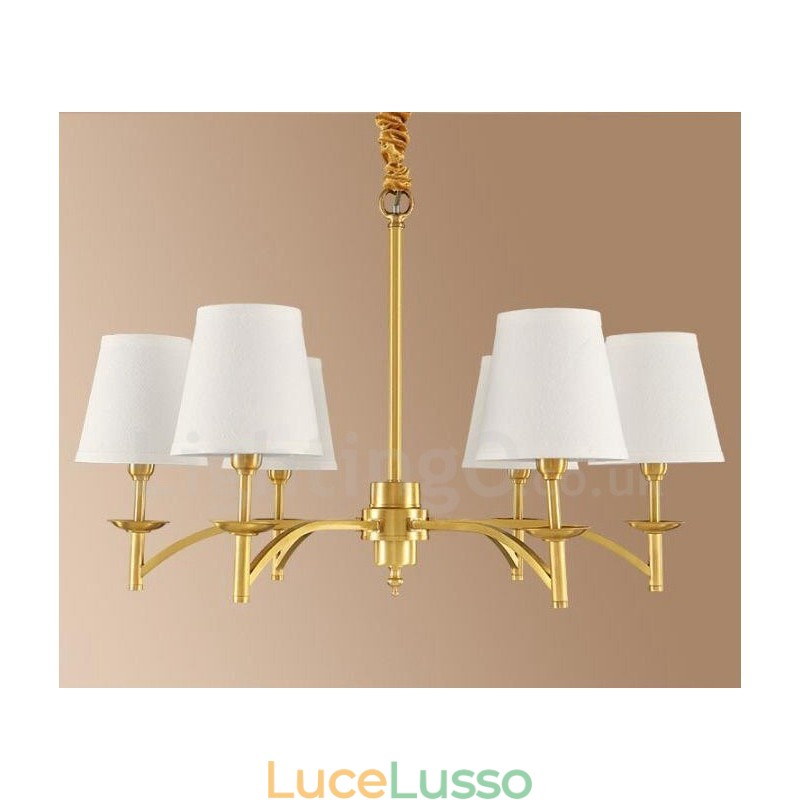 Lampadario in metallo integrato Rustic Lodge a 6 luci