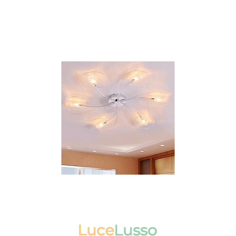 Lampadario moderno contemporaneo elettroplaccato a filo