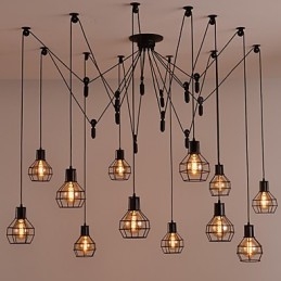 Lampada a sospensione creativa in stile americano a 12 luci