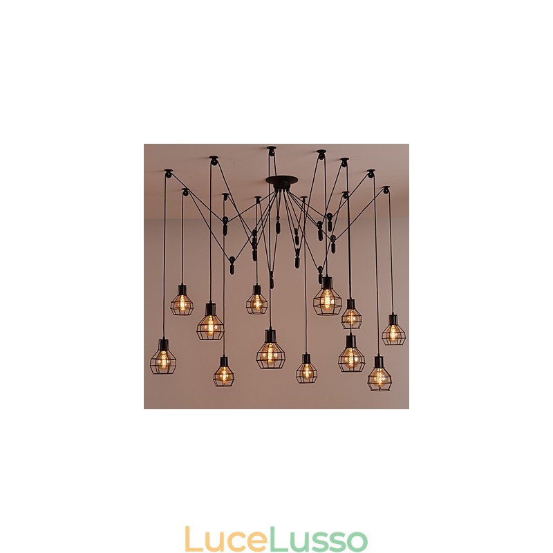 Lampada a sospensione creativa in stile americano a 12 luci