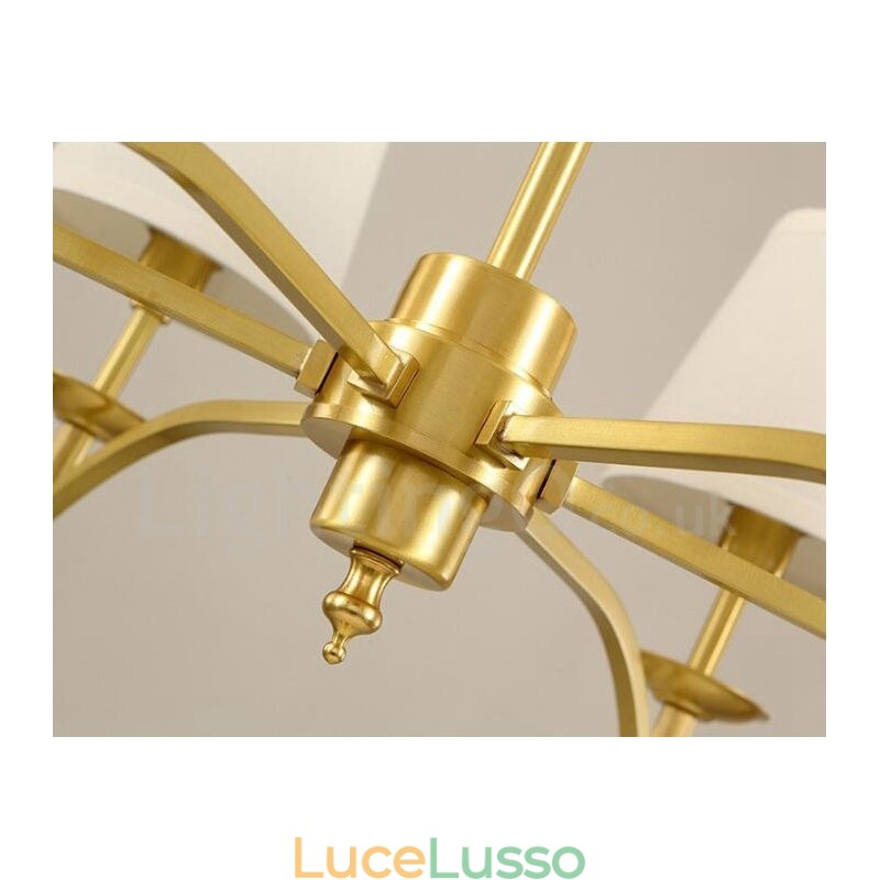 Lampadario in metallo integrato Rustic Lodge a 8 luci
