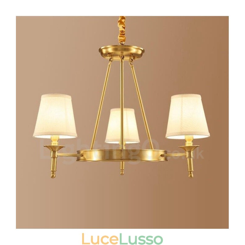 Lampadario in rame e metallo integrato Rustic Lodge a 3 luci