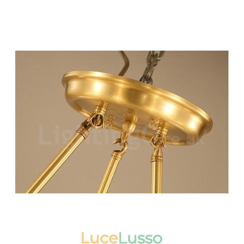 Lampadario in rame e metallo integrato Rustic Lodge a 3 luci