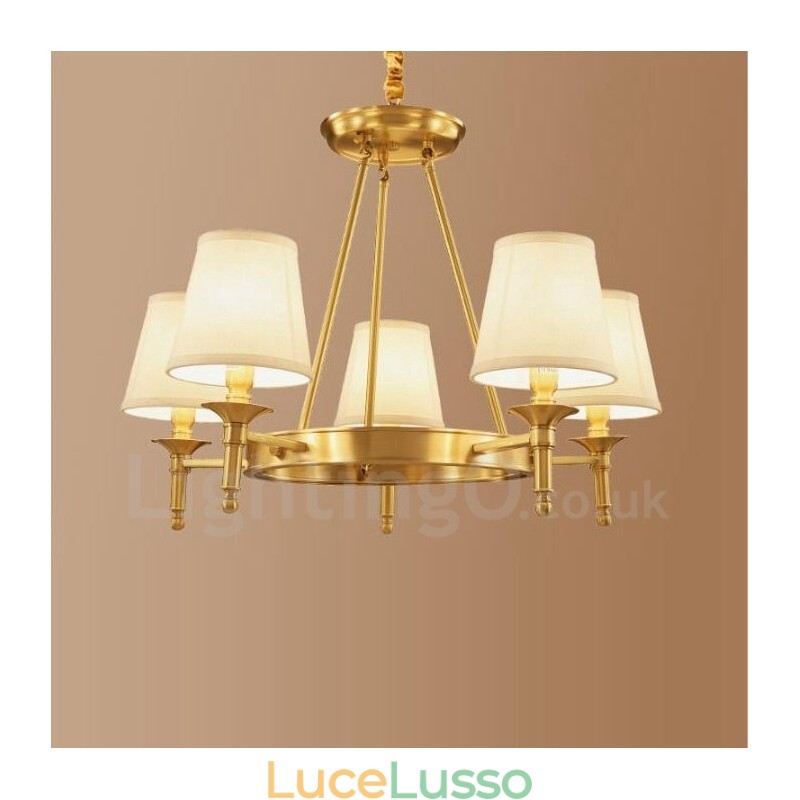 Lampadario in metallo integrato Rustic Lodge a 5 luci