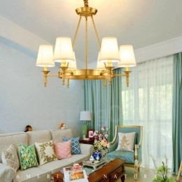 Lampadario in metallo integrato Rustic Lodge a 6 luci