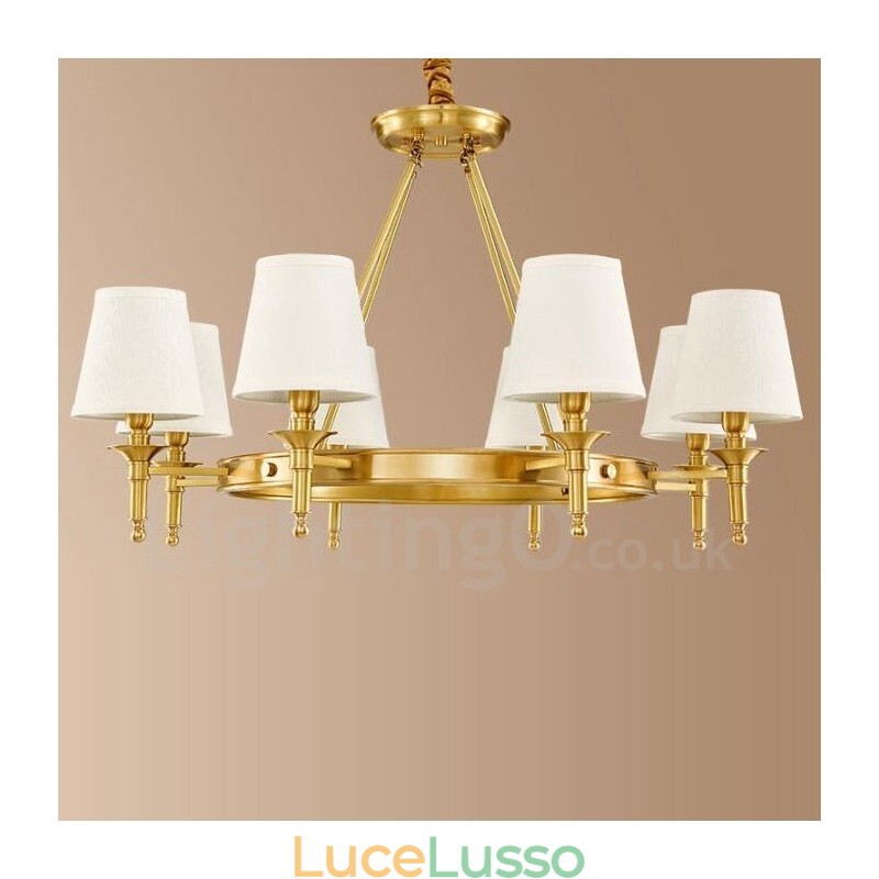 Lampadario in metallo integrato Rustic Lodge a 8 luci