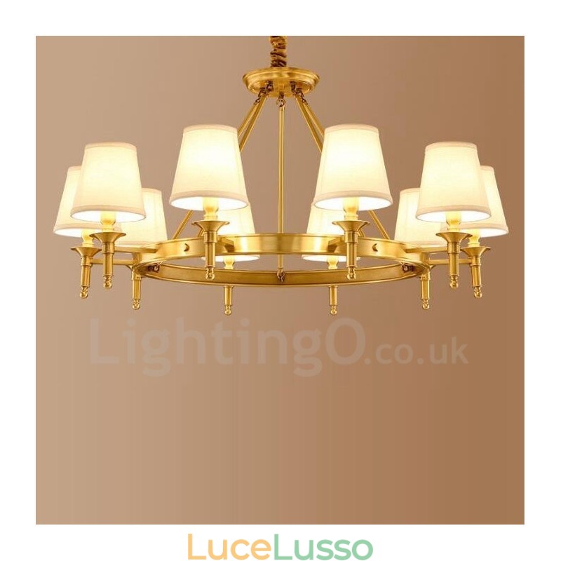 Lampadario in metallo integrato Rustic Lodge a 10 luci