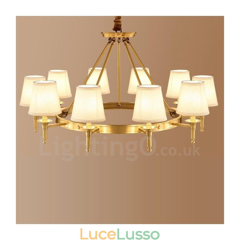 Lampadario in metallo integrato Rustic Lodge a 10 luci
