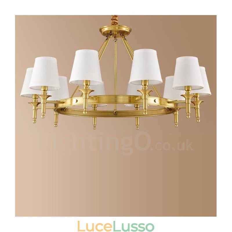Lampadario in metallo integrato Rustic Lodge a 10 luci