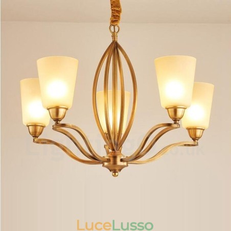 Lampadario in metallo integrato Rustic Lodge a 5 luci Lampadario in metallo integrato Rustic Lodge a 5 luci