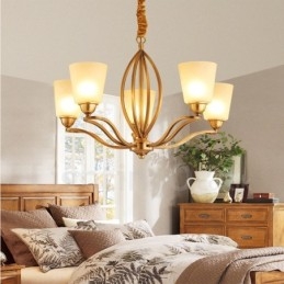 Lampadario in metallo integrato Rustic Lodge a 5 luci