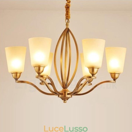 Lampadario in metallo integrato Rustic Lodge a 6 luci Lampadario in metallo integrato Rustic Lodge a 6 luci