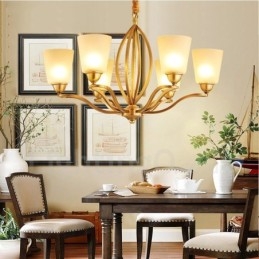 Lampadario in metallo integrato Rustic Lodge a 6 luci