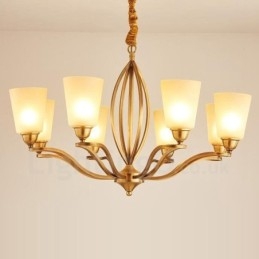 Lampadario in metallo integrato Rustic Lodge a 8 luci