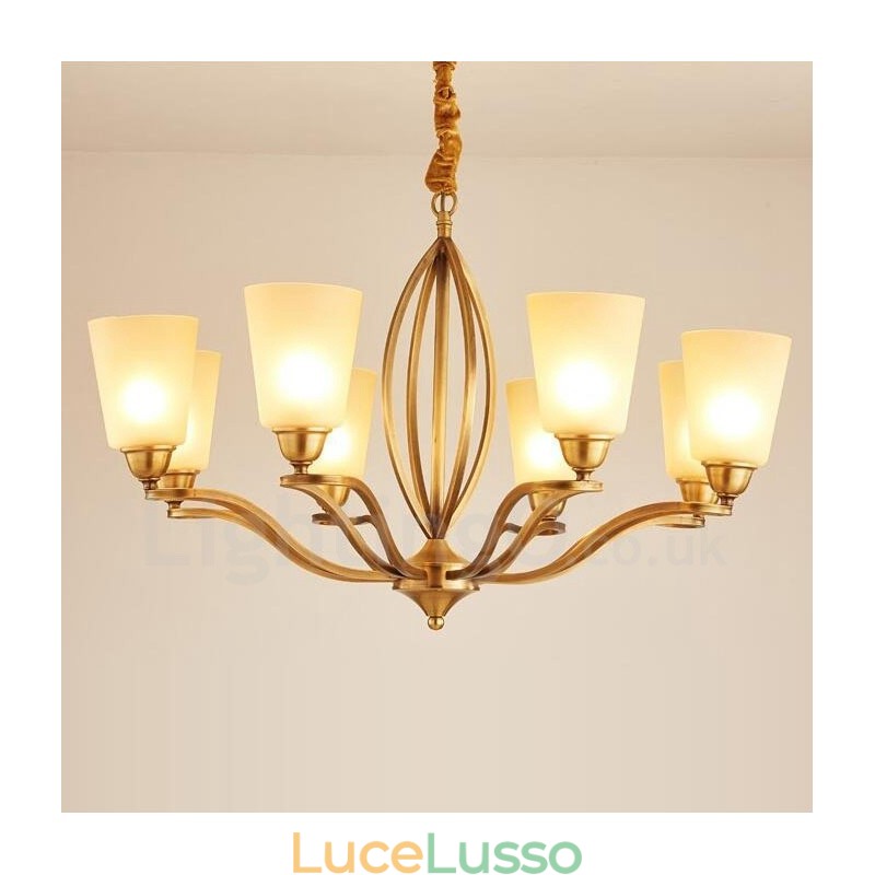 Lampadario in metallo integrato Rustic Lodge a 8 luci