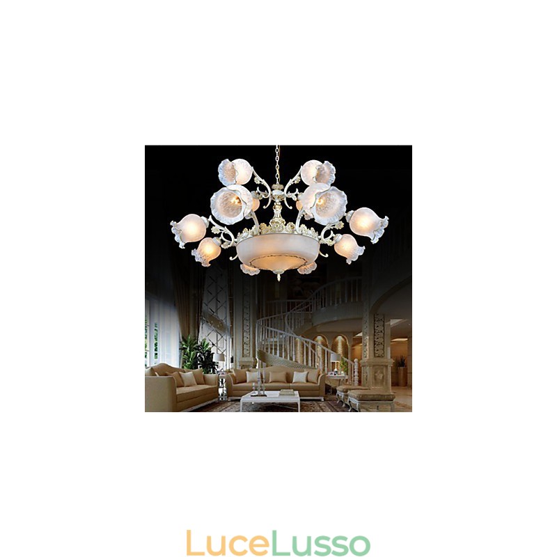 Lampadario Tradizionale Classico Vintage Retro Metallo