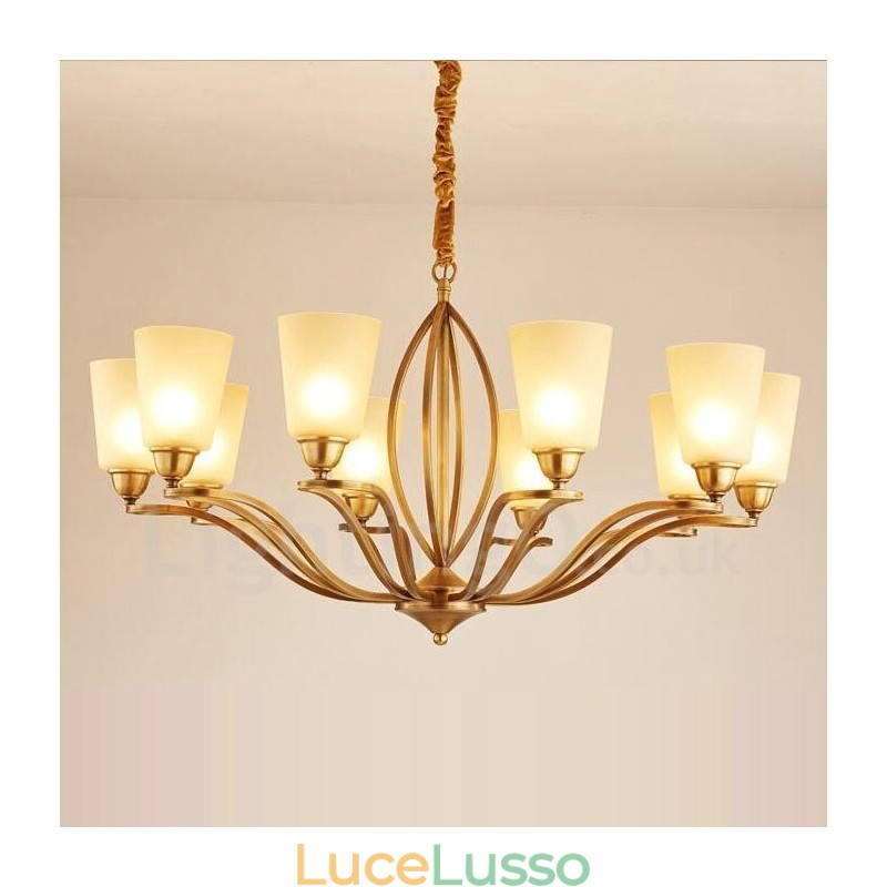 Lampadario in metallo integrato Rustic Lodge a 10 luci