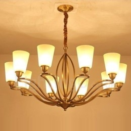 Lampadario in metallo integrato Rustic Lodge a 10 luci