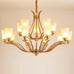Lampadario in metallo integrato Rustic Lodge da 15 luci