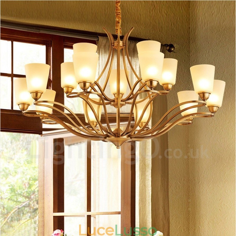 Lampadario in metallo integrato Rustic Lodge da 15 luci