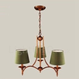 Lampadario in metallo integrato Rustic Lodge a 3 luci