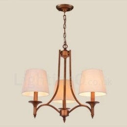 Lampadario in metallo integrato Rustic Lodge a 3 luci