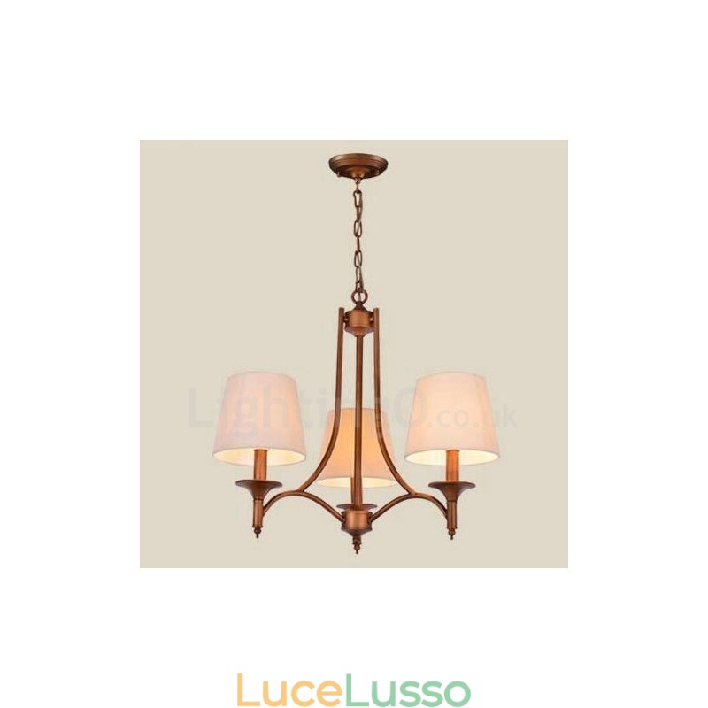 Lampadario in metallo integrato Rustic Lodge a 3 luci