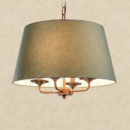 Lampadario in metallo integrato Rustic Lodge a 4 luci