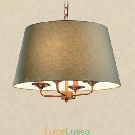Lampadario in metallo integrato Rustic Lodge a 4 luci Lampadario in metallo integrato Rustic Lodge a 4 luci