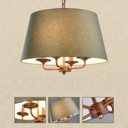 Lampadario in metallo integrato Rustic Lodge a 4 luci