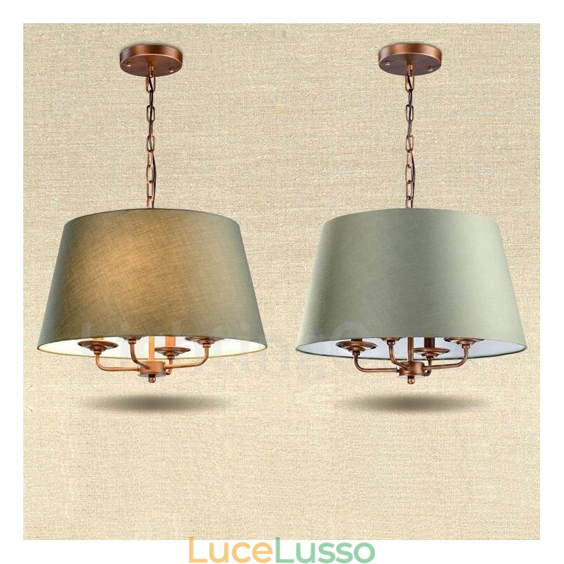 Lampadario in metallo integrato Rustic Lodge a 4 luci