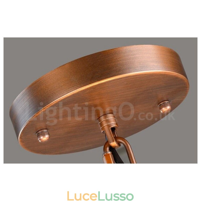 Lampadario in metallo integrato Rustic Lodge a 4 luci