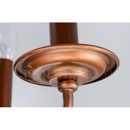 Lampadario in metallo integrato Rustic Lodge a 4 luci