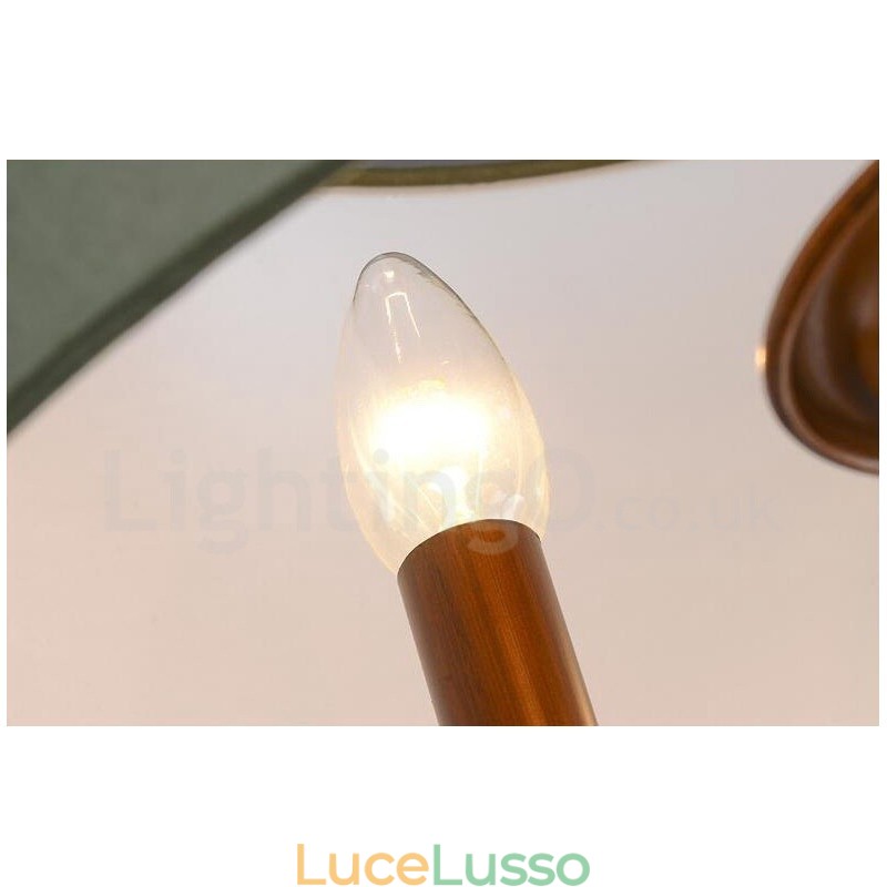 Lampadario in metallo integrato Rustic Lodge a 4 luci