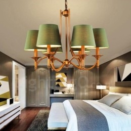 Lampadario in metallo integrato Rustic Lodge a 6 luci