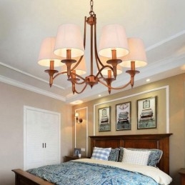 Lampadario in metallo integrato Rustic Lodge a 6 luci