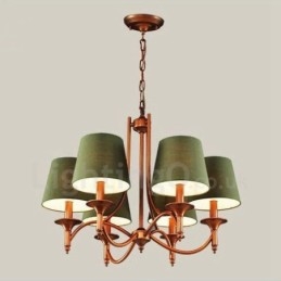 Lampadario in metallo integrato Rustic Lodge a 6 luci