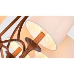 Lampadario in metallo integrato Rustic Lodge a 6 luci