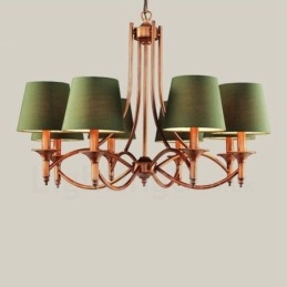 Lampadario in metallo integrato Rustic Lodge a 8 luci
