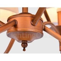 Lampadario in metallo integrato Rustic Lodge a 8 luci