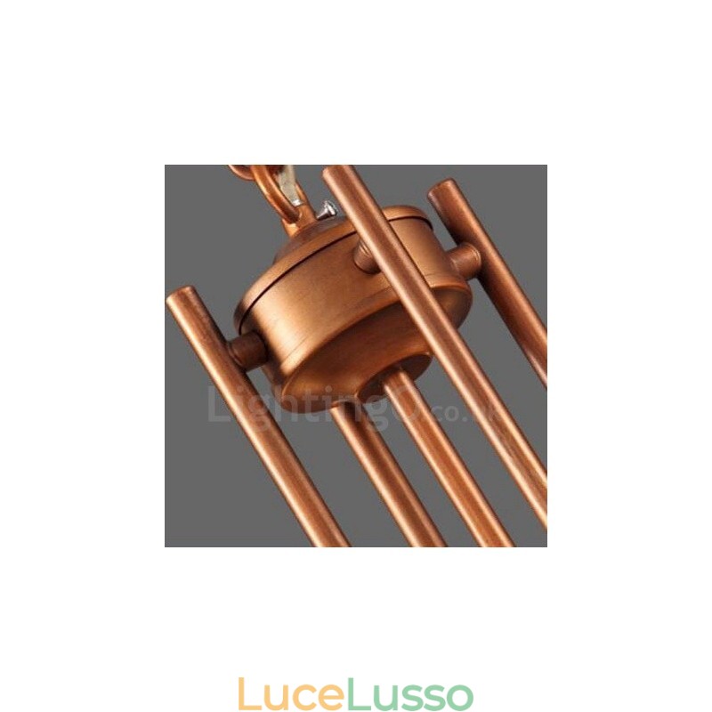 Lampadario in metallo integrato Rustic Lodge a 8 luci