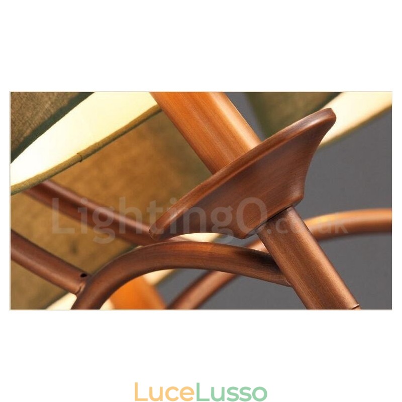 Lampadario in metallo integrato Rustic Lodge a 8 luci