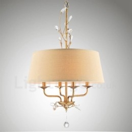 Lampadario in metallo integrato Rustic Lodge a 4 luci