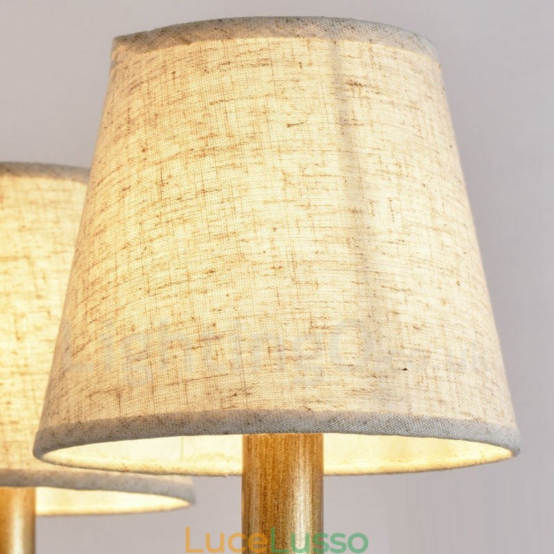 Lampadario in metallo integrato Rustic Lodge a 8 luci