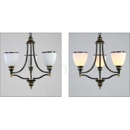 Lampadario in metallo integrato Rustic Lodge a 3 luci