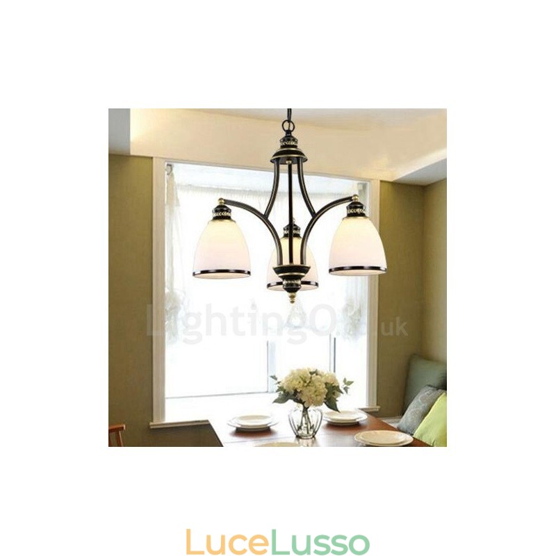 Lampadario in metallo integrato Rustic Lodge a 3 luci