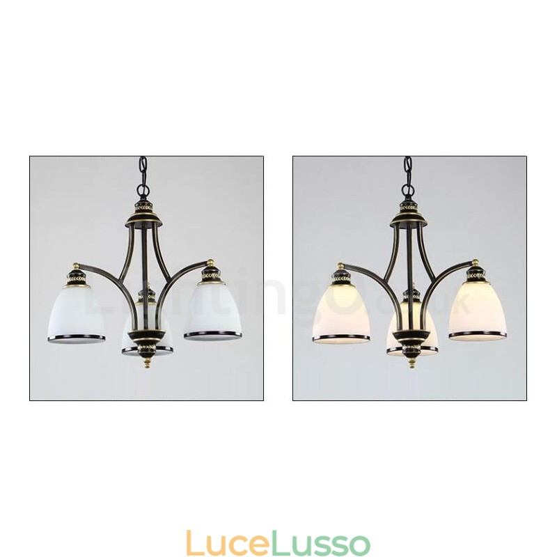 Lampadario in metallo integrato Rustic Lodge a 3 luci
