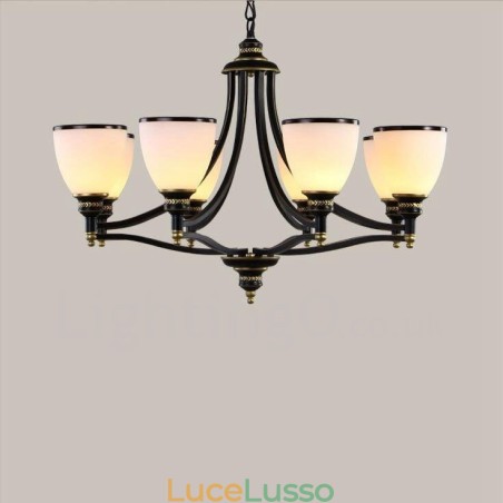 Lampadario in metallo integrato Rustic Lodge a 8 luci Lampadario in metallo integrato Rustic Lodge a 8 luci