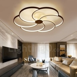 Lampadario moderno contemporaneo in metallo integrato a 6 luci